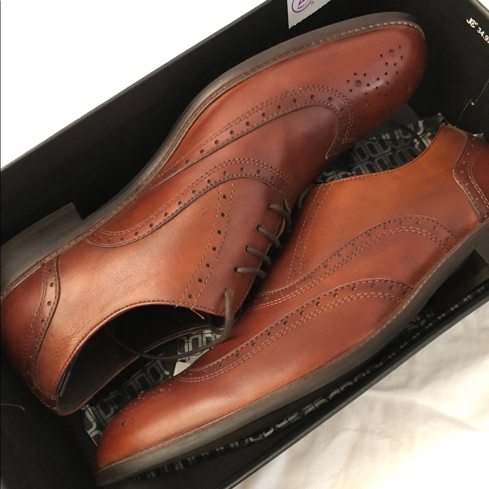 Men’s Kenneth Cole Cognac Bee-Ming Wing Tips 12